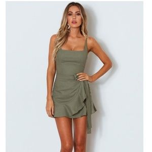 NWT  Bet On Me Mini Dress Khaki